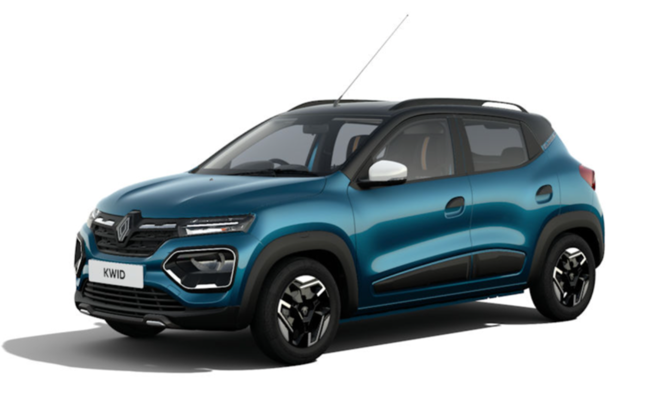 KWID in Zanskar Blue with Mystery Black Roof